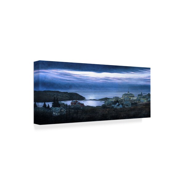 John Morrow 'Upon This Rock' Canvas Art,14x32